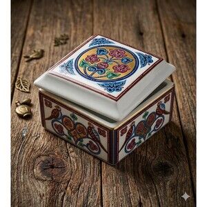 Vintage Elizabeth Arden Byzantium Porcelain Trinket Box